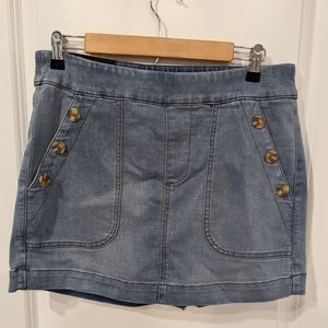 Stretchy Denim Skort - One 5 One - M - NWT